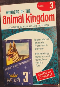 Unopened Vintage 1950s Wonders of the Animal Kingdom Packet 3 - Full Backer Card - Picture 1 of 5