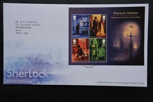 2020 Sherlock Holmes Miniature Sheet FDC 221B Baker Street SHS With Insert Card - Picture 1 of 1