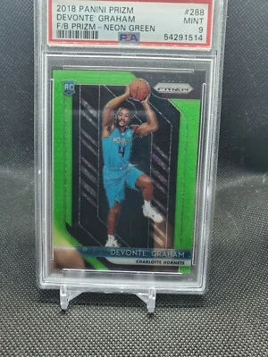 Devonte Graham 2018 Prizm Neon Green Fast Break 3/5 Ssp Psa 9 - Image 1 of 2