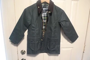 BARBOUR- A110 KID'S BEDALE WAX COTTON JACKET - SAGE - MADE IN UK -MINT - MEDIUM - Picture 1 of 24