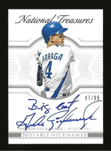 National Treasures Andres Galarraga Expos 2015 apodos "Big Cat" automático Sp 67/99 - Imagen 1 de 2