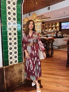 ZARA WOMAN NWT BELTED PRINTED MIDI DRESS MULTICOLORED | 9892/282 ALL SIZES - Picture 1 of 24