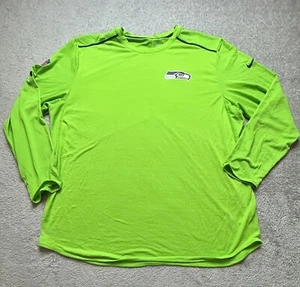 Seattle Seahawks Nike Dri-Fit Breathe Long Sleeve Performance Shirt Green 3XL - Picture 1 of 7