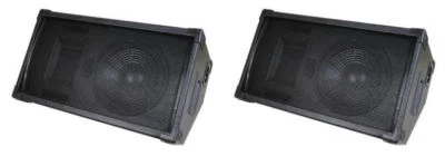 MCMCUSTOMAUDIO NEW (2) 12" PA Floor monitor Stage Speakers Live Band Sound Pro Audio 8ohm PAIR