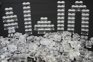 ☀️NEW LEGO Lot Of 200 1X2 Bricks White Transparent Clear Translucent Trans clear - Picture 1 of 8