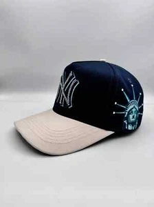 Cappello BIGG Boss Blue Crystal Contti New York NY Yankees Kevin Hats Snapback Cap - Foto 1 di 6