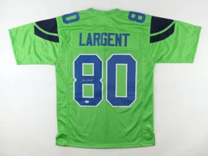 Steve Largent Signed Seattle Seahawks Neon Green Jersey (PSA) NFL HOF 1995 W.R. - Picture 1 of 5
