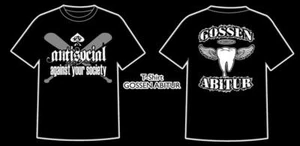 ANTISOCIAL Streetwear Shirt 'Gossenabitur' - Größe S, L  - schwarz - NEU - Bild 1 von 2