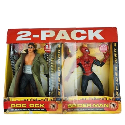 Figura Spider-Man 2 Posable Spider-Man Doc Ock 2 12" ToyBiz 2004 Raro En Caja Original Foto 1 de 4