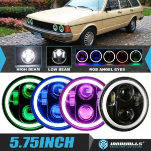 4x 5.75" 5-3/4" LED Headlights RGB Angel Eyes Hi-Lo for 78-81 Volkswagen Dasher - Picture 1 of 12