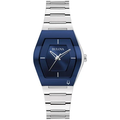 Bulova Women's Gemini Blue Toneau Silver Stainless Steel Quartz 30MM 96L293 - Image 1 of 4