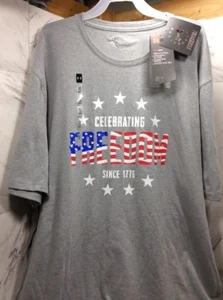 Under Armour Hombre Freedom Independence Camiseta Gris XL NUEVO - Imagen 1 de 5