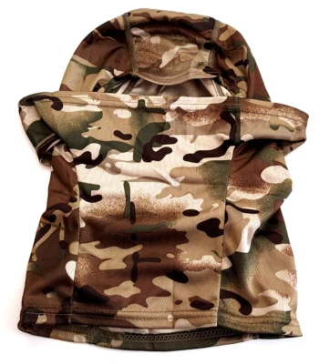 Hunting Mask Camouflaged Multicolored Green And Brown Multi-Functional Wear. - Image 1 of 4