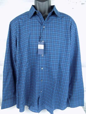 $198 NWT Zachary Prell ADLER Blue L/S Button Front Shirt Size-XL - Image 1 of 4