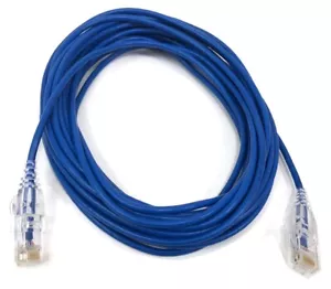 Micro Connectors 14ft Ultra Slim Cat6 Patch Cable (Blue) E08-014BL-SLIM - Picture 1 of 4