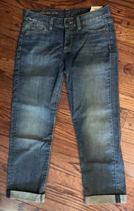 Neu mit Etikett Talbots Petites Boyfriend 5-Pocket-Damenjeans gerollter Bündchen Medium Wash 6P/28 - Bild 1 von 8