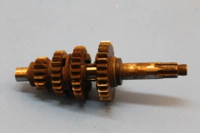 NOS YAMAHA YA6 YA-6 TRANSMISSION MAIN DRIVE SHAFT/AXLE & GEARS 1966 137-17401-00 - Image 1 of 4