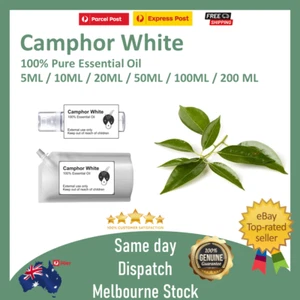 100% Pure Essential Oil Camphor White 5 ml 10 ml 50 ml 100 ml 200ml - Picture 1 of 6