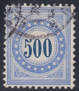 Schweiz Porto 500 Rp. Faserpapier Mi.Nr. 14 gestempelt Mi.Wert 220 € (608) - Picture 1 of 2