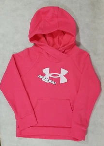 Under Armour Hoodie Girls Size Large Hooded Pullover Sweatshirt Pink Logo NWT - Picture 1 of 4