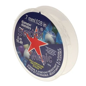 Cable de cuentas y joyería Stretch Magic de 0,7 mm 5 m transparente - Imagen 1 de 5