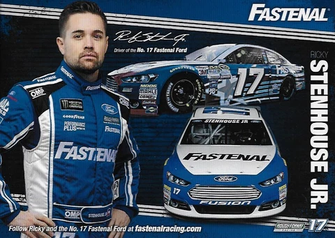 2017 RICKY STENHOUSE JR "FASTENAL 2ND VERSION #17 MONSTER ENERGY NASCAR POSTCARD Cover