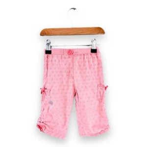 Baby Girls Pink Patterned 100% Cotton Cargo Trousers Age 3-6 months - Picture 1 of 2