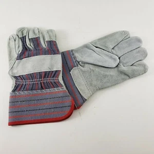 Split Cowhide Leather Palm Gloves with 2½" Rubberized Safety Cuff Size Small - Picture 1 of 3