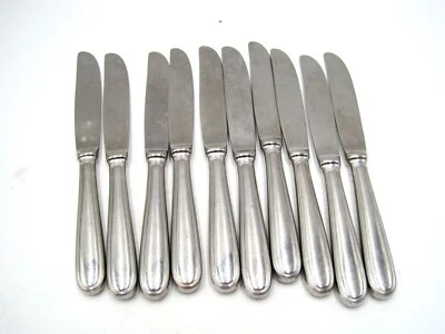 Conjunto de 10 - Facas Noritake Aço Inoxidável NS15 Prato de Prata Talheres - Imagem 1 de 3