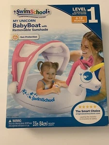 ESCUELA DE NATACIÓN My Unicorn Baby Boat con parasol extraíble 6-18 MESES, ¡UPF50!! - Imagen 1 de 3