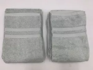 Pottery Barn Essential 650-Gram Weight Bath Towels Set of 2 Porcelain Blue #9125 - Picture 1 of 4