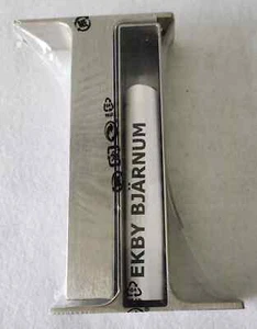 NEW Ikea Ekby Bjarnum 8" Shelf Brackets Brushed Aluminum 2 Qty. (901.361.36) NIP - Picture 1 of 4