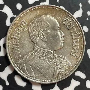 BE 2459 (1916) Thailand 1 Baht Lot#T1151 Silver! Nice! - Picture 1 of 2