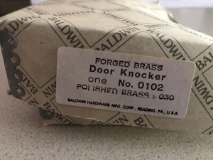 Door Knocker - Baldwin - Polished Brass - NOS - Picture 1 of 3