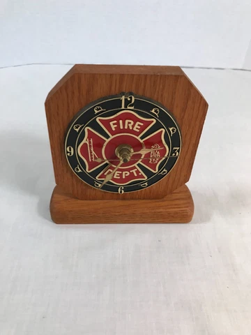 Homemade Stained Oak Fire Maltese Clock Cover