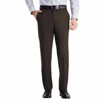 Pantalones de vestir Haggar para hombre rendimiento cómodo cintura flexible sin arrugas variedad Foto 1 de 4