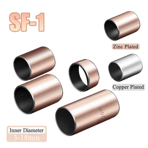 SF-1 Self-Lubricating Bearing Oilles Bush Sleeve Zinc/Copper Plated I.D:3-18mm - Picture 1 of 8