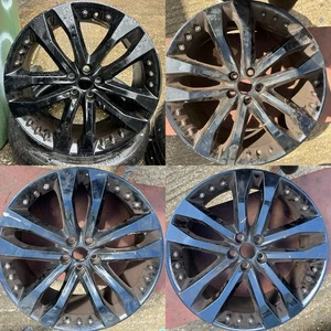 4 x Genuine Jaguar F-type 20" Style 5039 Tornado Black Alloy Rims Wheels Set - Picture 1 of 23