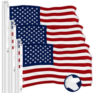 Confezione da 3: Bandiera Americana USA 12x18 Ft Serie ToughWeave Ricamata 600D - Foto 1 di 8