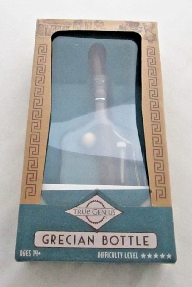 True Genius Botella de Vidrio Griego Rompecabezas Juego NUEVO Foto 1 de 2