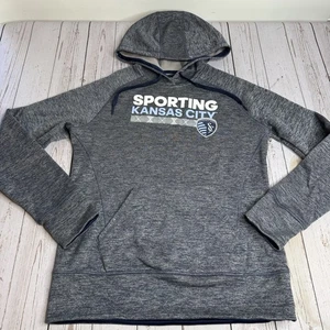 Adidas ClimaWarm Kansas City Sporting Soccer Hoodie Sweatshirt Mens Small MLS - Picture 1 of 11
