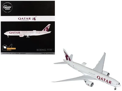 2023 Boeing 777F Qatar Cargo Diecast Model Aircraft 1/200 Gemini 200 Gray Tai... - Image 1 of 4