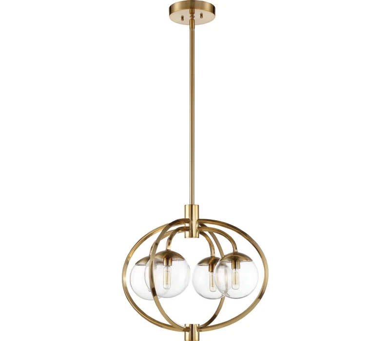 Craftmade 45524-SB Piltz Chandelier, 4-Light 160 Total Watts, Satin Brass - Image 1 of 1