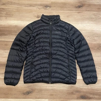 Chaqueta Marmot 600 Plumón Relleno Negra Puffer Cremallera Completa Exterior Para Mujer Grande Senderismo Foto 1 de 4