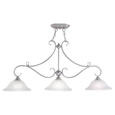 VAXCEL PD35413BN Monrovia 3L Nickel Linear Chandelier Island Pendant Light - Image 1 of 4