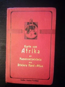 Antique Ca. 1885 Stielers Hand Atlas Book Africa Foldout Map Plate 68 & 70 - Picture 1 of 8