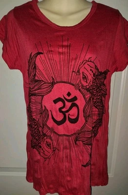 Camiseta para mujer Sure Design de algodón súper suave pez luna flor M Foto 1 de 4