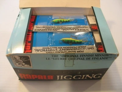 Caja de 12 señuelos Rapala W3GT Jigging Rap de colección de distribuidor versión antigua de GLOW TIGER Foto 1 de 4