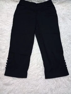 Chelsea & Theodore Womens Leggings Pants Black Stretch Elastic Waist Petite L - Picture 1 of 11
