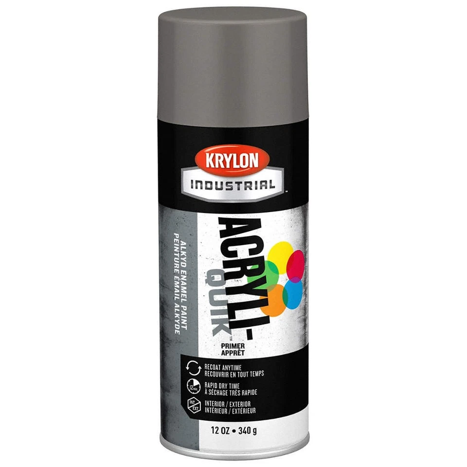 Imprimación en aerosol KRYLON INDUSTRIAL K01318A07, gris, 12 oz. Peso neto 54TG97 Foto 1 de 1